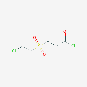 molecular formula C5H8Cl2O3S B3385167 Propanoyl chloride, 3-[(2-chloroethyl)sulfonyl]- CAS No. 61515-41-1