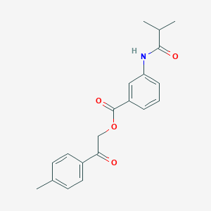 molecular formula C20H21NO4 B338520 2-(4-Methylphenyl)-2-oxoethyl 3-(isobutyrylamino)benzoate 