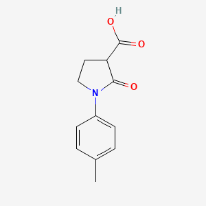 molecular formula C12H13NO3 B3385217 1-(4-Methylphenyl)-2-oxopyrrolidine-3-carboxylic acid CAS No. 618070-29-4