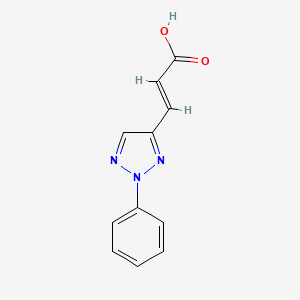 molecular formula C11H9N3O2 B3385260 3-(2-phenyl-2H-1,2,3-triazol-4-yl)acrylic acid CAS No. 6206-87-7
