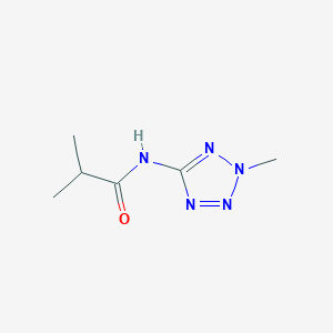 molecular formula C6H11N5O B3385298 Propanamide, 2-methyl-N-(2-methyl-2H-tetrazol-5-yl)- CAS No. 62400-57-1