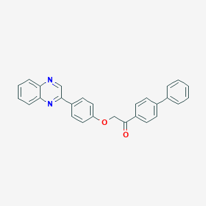 molecular formula C28H20N2O2 B338532 1-(Biphenyl-4-yl)-2-[4-(quinoxalin-2-yl)phenoxy]ethanone 