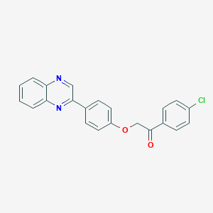 molecular formula C22H15ClN2O2 B338533 1-(4-Chlorophenyl)-2-(4-quinoxalin-2-ylphenoxy)ethanone 