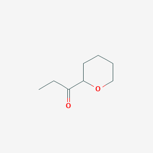 molecular formula C8H14O2 B3385335 1-(Oxan-2-yl)propan-1-one CAS No. 62737-49-9