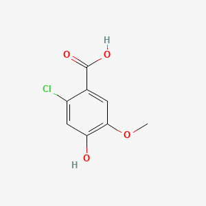 molecular formula C8H7ClO4 B3385380 2-Chloro-4-hydroxy-5-methoxybenzoic acid CAS No. 62936-24-7