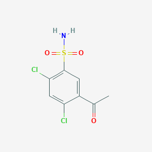 molecular formula C8H7Cl2NO3S B3385391 5-Acetyl-2,4-dichlorobenzene-1-sulfonamide CAS No. 62971-62-4