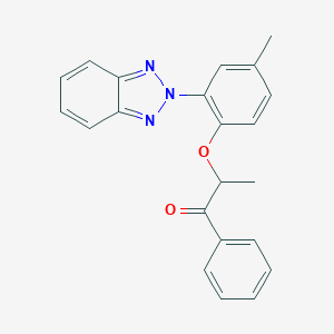 molecular formula C22H19N3O2 B338546 2-[2-(2H-1,2,3-benzotriazol-2-yl)-4-methylphenoxy]-1-phenyl-1-propanone 