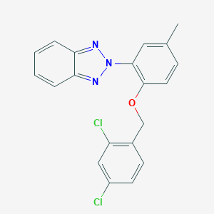 molecular formula C20H15Cl2N3O B338547 2-{2-[(2,4-dichlorobenzyl)oxy]-5-methylphenyl}-2H-benzotriazole 