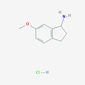 molecular formula C10H14ClNO B033855 6-methoxy-2,3-dihydro-1H-inden-1-amine hydrochloride CAS No. 103028-80-4