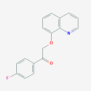 molecular formula C17H12FNO2 B338557 1-(4-Fluorophenyl)-2-(8-quinolinyloxy)ethanone 