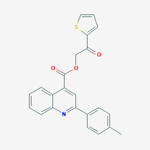 molecular formula C23H17NO3S B338559 2-Oxo-2-(2-thienyl)ethyl 2-(4-methylphenyl)-4-quinolinecarboxylate 