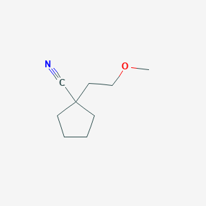 molecular formula C9H15NO B3385615 1-(2-Methoxyethyl)cyclopentane-1-carbonitrile CAS No. 64871-75-6