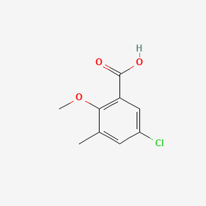 molecular formula C9H9ClO3 B3385673 5-Chloro-2-methoxy-3-methylbenzoic acid CAS No. 653569-18-7