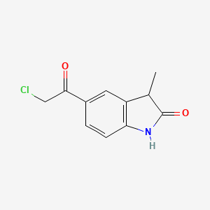 molecular formula C11H10ClNO2 B3385675 5-(2-chloroacetyl)-3-methyl-2,3-dihydro-1H-indol-2-one CAS No. 65435-07-6