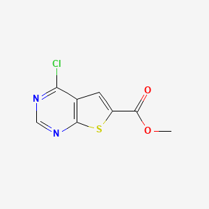 molecular formula C8H5ClN2O2S B3385686 Methyl 4-chlorothieno[2,3-d]pyrimidine-6-carboxylate CAS No. 655253-69-3