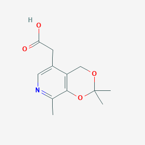 molecular formula C12H15NO4 B3385699 (2,2,8-Trimethyl-4h-[1,3]dioxino[4,5-c]pyridin-5-yl)acetic acid CAS No. 6563-00-4