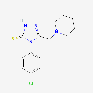 molecular formula C14H17ClN4S B3385735 4-(4-chlorophenyl)-5-(piperidin-1-ylmethyl)-4H-1,2,4-triazole-3-thiol CAS No. 65924-81-4