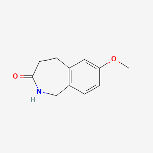 molecular formula C11H13NO2 B3385760 7-Methoxy-2,3,4,5-tetrahydro-1H-2-benzazepin-3-one CAS No. 66191-66-0
