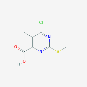 6-Chloro-5-methyl-2-(methylsulfanyl)pyrimidine-4-carboxylic acid