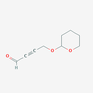 molecular formula C9H12O3 B3385811 2-Butynal, 4-[(tetrahydro-2H-pyran-2-yl)oxy]- CAS No. 66725-78-8