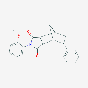 molecular formula C22H21NO3 B338582 2-(2-methoxyphenyl)-5-phenylhexahydro-1H-4,7-methanoisoindole-1,3(2H)-dione 