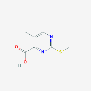 molecular formula C7H8N2O2S B3385835 5-Methyl-2-(methylsulfanyl)pyrimidine-4-carboxylic acid CAS No. 669087-35-8