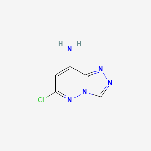 molecular formula C5H4ClN5 B3385844 6-Chloro[1,2,4]triazolo[4,3-b]pyridazin-8-amine CAS No. 6698-57-3