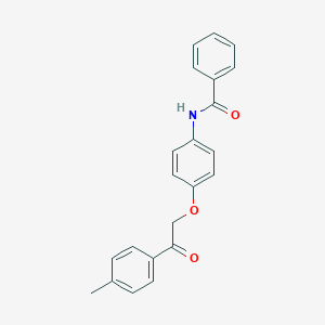 molecular formula C22H19NO3 B338589 N-{4-[2-(4-methylphenyl)-2-oxoethoxy]phenyl}benzamide 