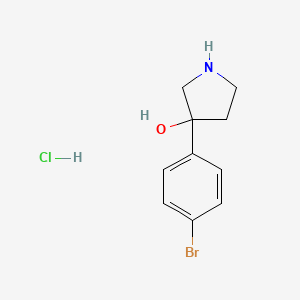 molecular formula C10H13BrClNO B3385890 3-(p-Bromophenyl)-3-pyrrolidinol hydrochloride CAS No. 67466-31-3