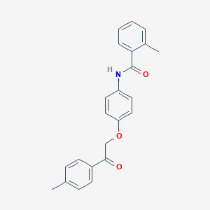 molecular formula C23H21NO3 B338590 2-methyl-N-{4-[2-(4-methylphenyl)-2-oxoethoxy]phenyl}benzamide 