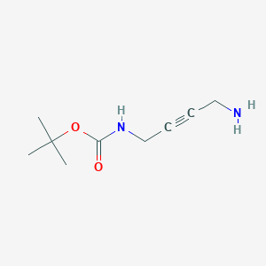 molecular formula C9H16N2O2 B3385902 Carbamic acid, (4-amino-2-butynyl)-, 1,1-dimethylethyl ester (9CI) CAS No. 675605-47-7