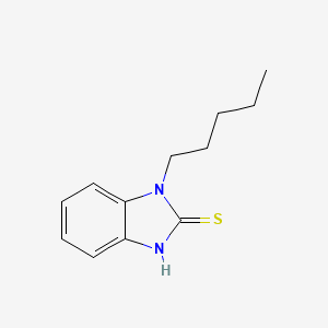 molecular formula C12H16N2S B3385909 1-pentyl-1H-1,3-benzodiazole-2-thiol CAS No. 67624-26-4