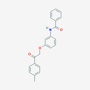 molecular formula C22H19NO3 B338591 N-{3-[2-(4-methylphenyl)-2-oxoethoxy]phenyl}benzamide 