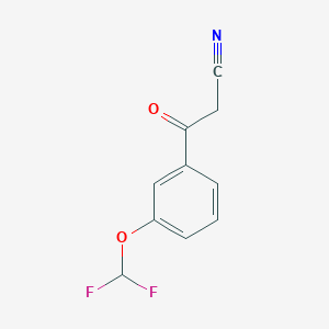 molecular formula C10H7F2NO2 B3385933 3-[3-(Difluoromethoxy)phenyl]-3-oxopropanenitrile CAS No. 677713-03-0