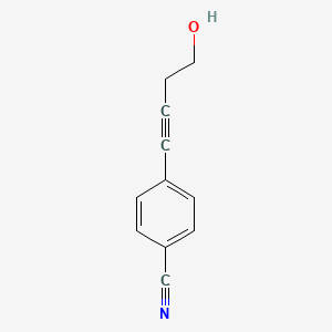 molecular formula C11H9NO B3385951 4-(4-Hydroxybut-1-yn-1-yl)benzonitrile CAS No. 679796-84-0