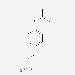 molecular formula C12H16O2 B3385964 3-[4-(Propan-2-yloxy)phenyl]propanal CAS No. 683746-78-3