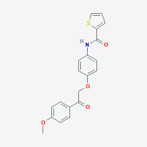 molecular formula C20H17NO4S B338599 N-{4-[2-(4-methoxyphenyl)-2-oxoethoxy]phenyl}-2-thiophenecarboxamide 