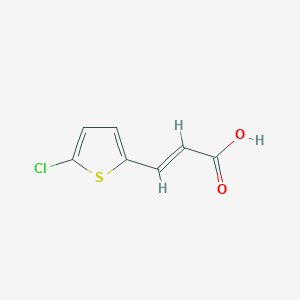 molecular formula C7H5ClO2S B3385998 3-(5-Chlorothiophen-2-yl)-propenoic acid CAS No. 69193-39-1