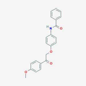 molecular formula C22H19NO4 B338600 N-{4-[2-(4-methoxyphenyl)-2-oxoethoxy]phenyl}benzamide 