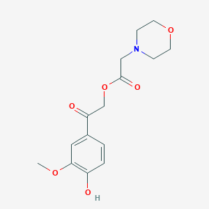 molecular formula C15H19NO6 B033861 alpha-Morpholinoacetoxy-4-hydroxy-3-methoxyacetophenone CAS No. 19779-55-6