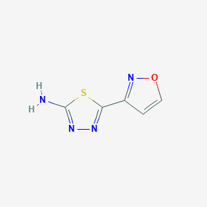 molecular formula C5H4N4OS B3386106 5-(1,2-Oxazol-3-yl)-1,3,4-thiadiazol-2-amine CAS No. 70057-77-1