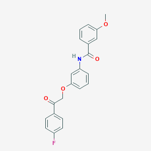 molecular formula C22H18FNO4 B338613 N-{3-[2-(4-fluorophenyl)-2-oxoethoxy]phenyl}-3-methoxybenzamide 