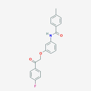 molecular formula C22H18FNO3 B338614 N-{3-[2-(4-fluorophenyl)-2-oxoethoxy]phenyl}-4-methylbenzamide 