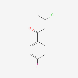 molecular formula C10H10ClFO B3386149 3-Chloro-1-(4-fluorophenyl)butan-1-one CAS No. 70336-24-2
