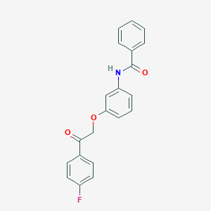 molecular formula C21H16FNO3 B338615 N-{3-[2-(4-fluorophenyl)-2-oxoethoxy]phenyl}benzamide 