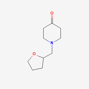 molecular formula C10H17NO2 B3386197 1-[(Oxolan-2-yl)methyl]piperidin-4-one CAS No. 71106-10-0