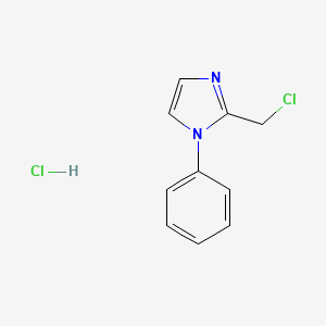 molecular formula C10H10Cl2N2 B3386233 2-(chloromethyl)-1-phenyl-1H-imidazole hydrochloride CAS No. 716318-71-7