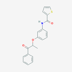 molecular formula C20H17NO3S B338624 N-[3-(1-methyl-2-oxo-2-phenylethoxy)phenyl]-2-thiophenecarboxamide 