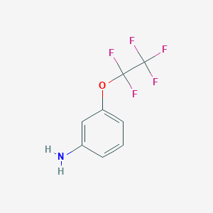 molecular formula C8H6F5NO B3386240 3-(Pentafluoroethoxy)aniline CAS No. 717-84-0