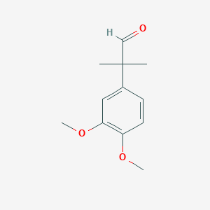 molecular formula C12H16O3 B3386245 2-(3,4-Dimethoxyphenyl)-2-methylpropanal CAS No. 717105-57-2